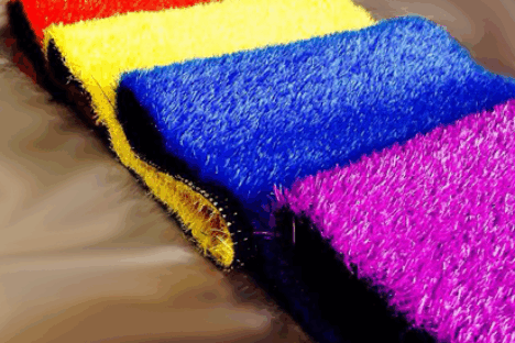 หญ้าเทียมสี แดง เหลือง ฟ้า ม่วง ขาว