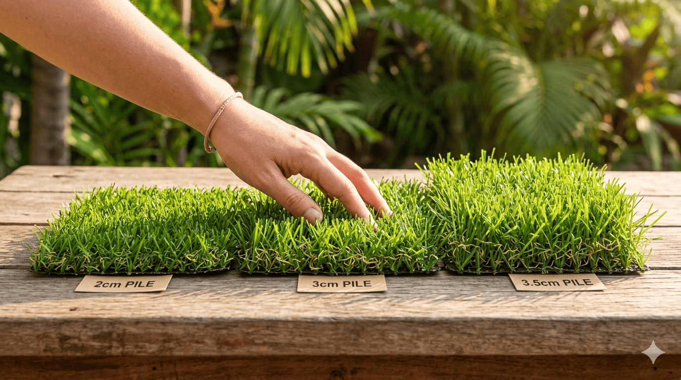 เปรียบเทียบหญ้าเทียมแต่ละรุ่น