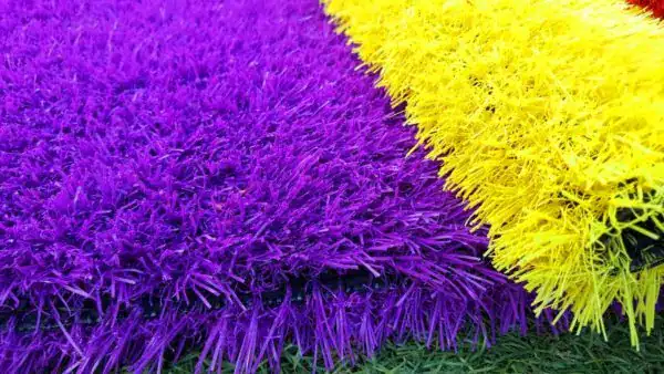 หญ้าเทียมสีม่วง ผลงานจริง