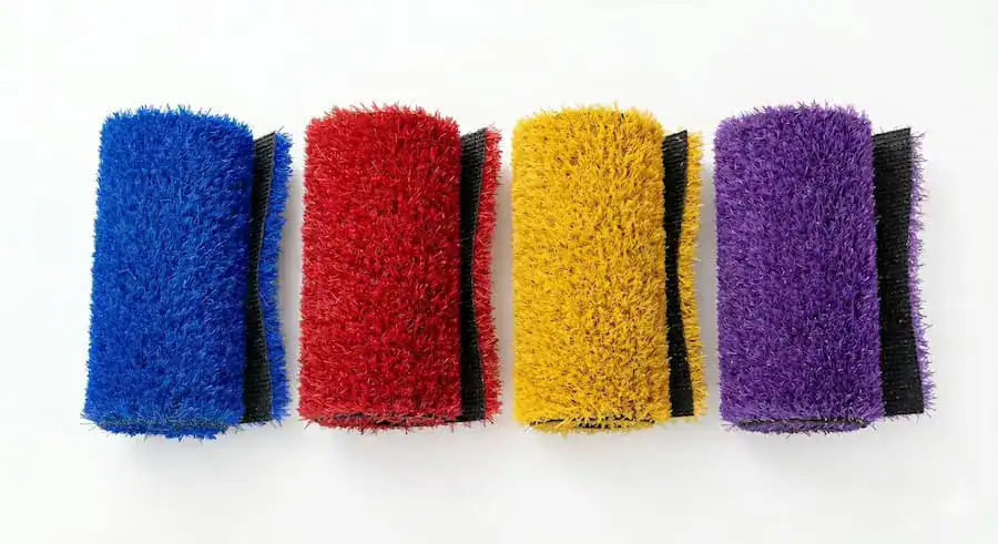 หญ้าเทียมสี 5 สี ขาว ฟ้า แดง เหลือง ม่วง Grassy Turf